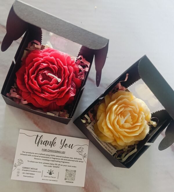 Peony Flower Candle