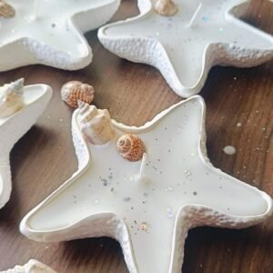 Concrete Starfish Jar Candle