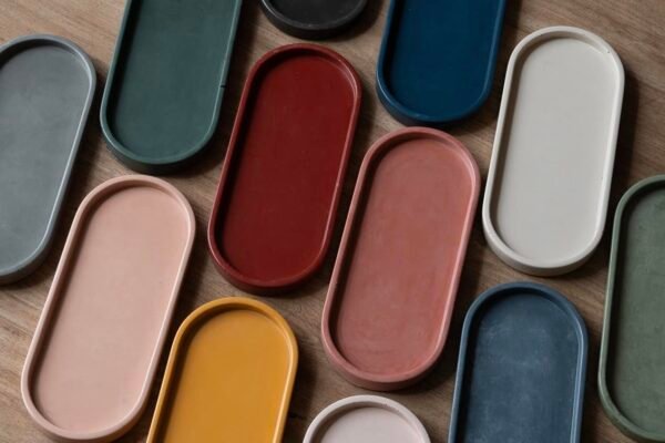 Concrete Oval Trinket Tray