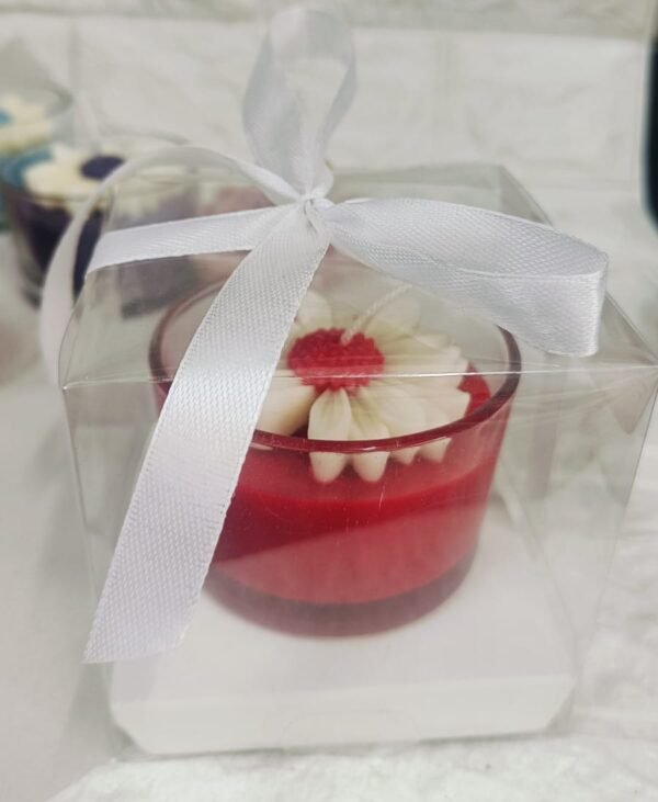 Rainbow Daisy Candle