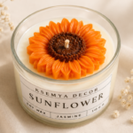 Sunflower candle