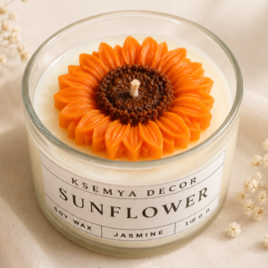 Sunflower candle