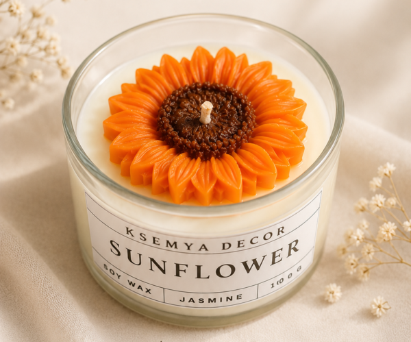Sunflower candle
